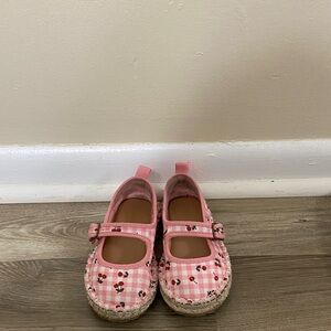 Pink Gingham Kids Shoes